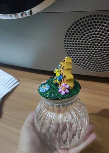 Renkli Arı Figürlü Cam Kavanoz - Görsel 2