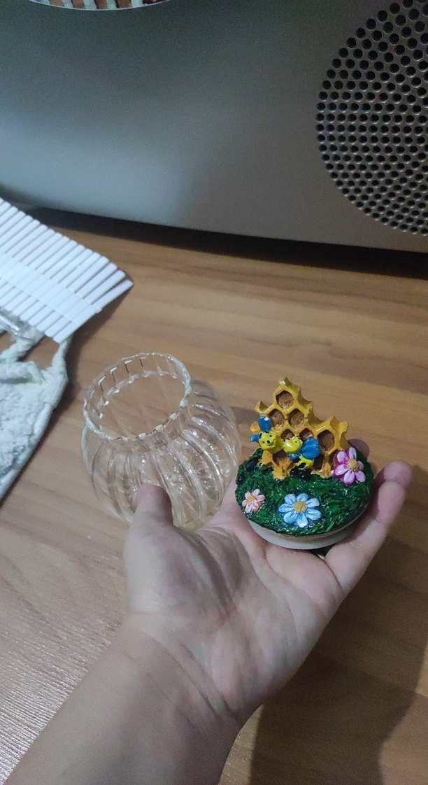 Renkli Arı Figürlü Cam Kavanoz - Görsel 4