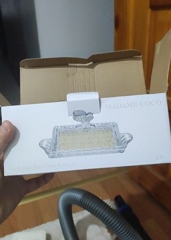 Vintage Şeffaf Cam Tereyağı Kabı - Görsel 5