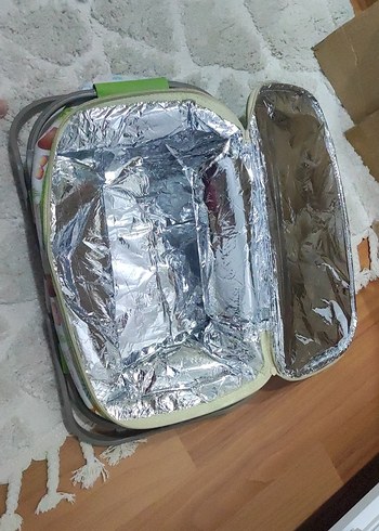 Pastel Renkli Fermuarlı piknik Çantası - Görsel 3