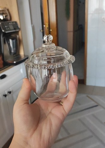  Beden Şeffaf Kristal Kapaklı Küçük şekerlik