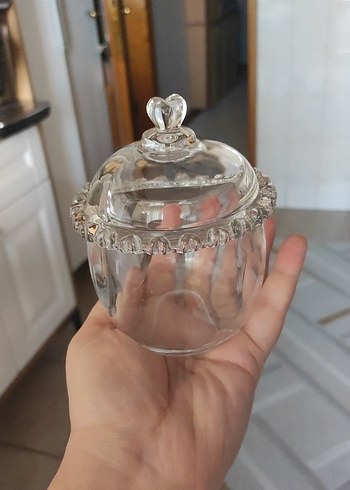 Şeffaf Kristal Kapaklı Küçük şekerlik