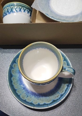 2'li kahve fincanı ve tabağı - Görsel 2