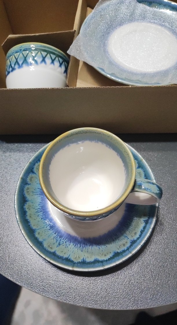 2'li kahve fincanı ve tabağı - Görsel 2