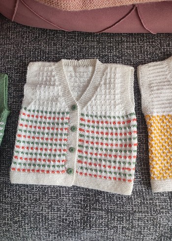 Kız- erkek bebek yelek - Görsel 6