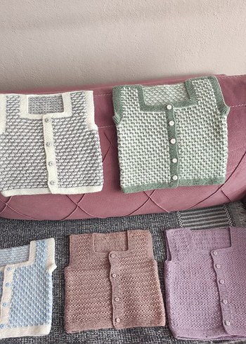 Kız- erkek bebek yelek - Görsel 17