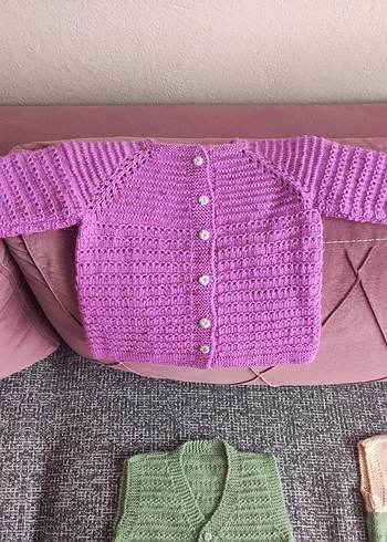 Kız- erkek bebek yelek - Görsel 13