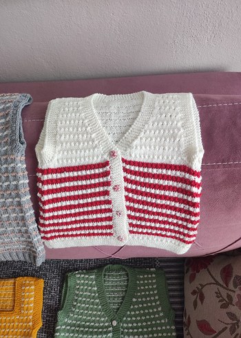 Kız- erkek bebek yelek - Görsel 9