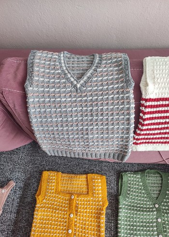 Kız- erkek bebek yelek - Görsel 8