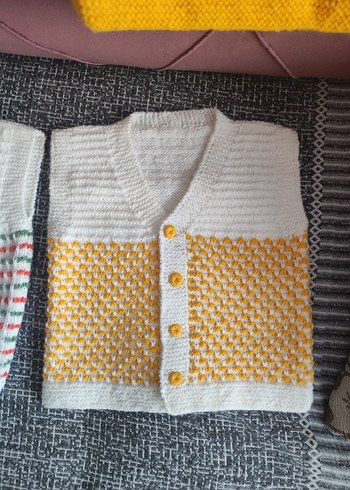 Kız- erkek bebek yelek - Görsel 5