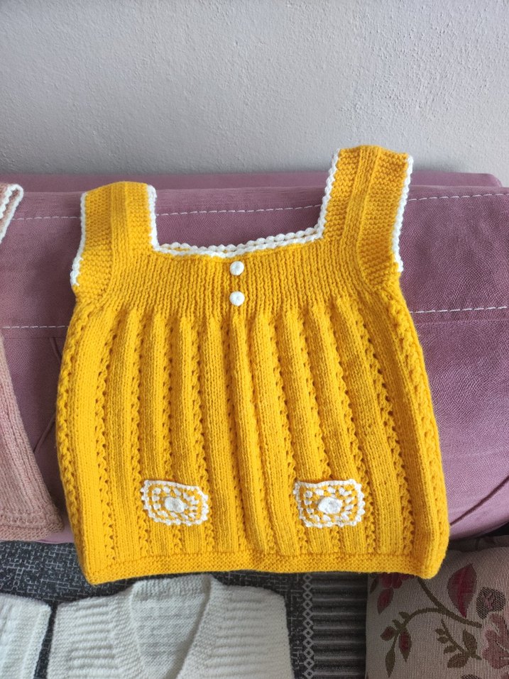 Kız- erkek bebek yelek - Görsel 4