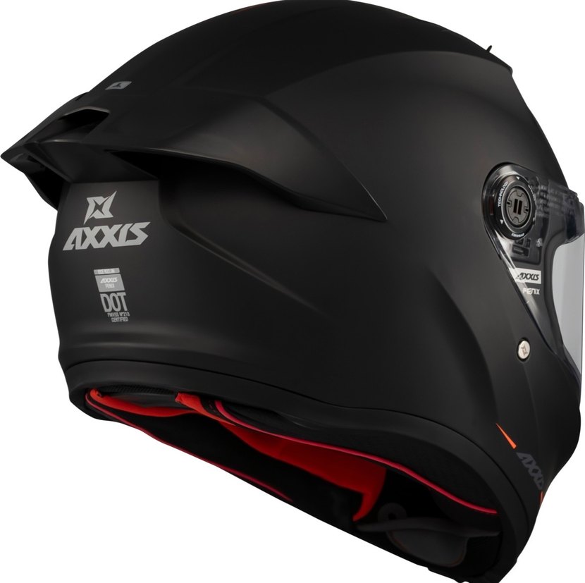 Axxıs Mat Siyah 0 Motorsiklet Kaskı - Görsel 4