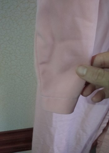 Pembe Uzun Kollu Kadın Elbisesi - Görsel 7