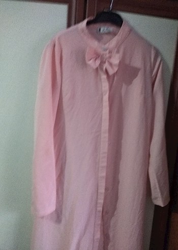 Pembe Uzun Kollu Kadın Elbisesi - Görsel 2