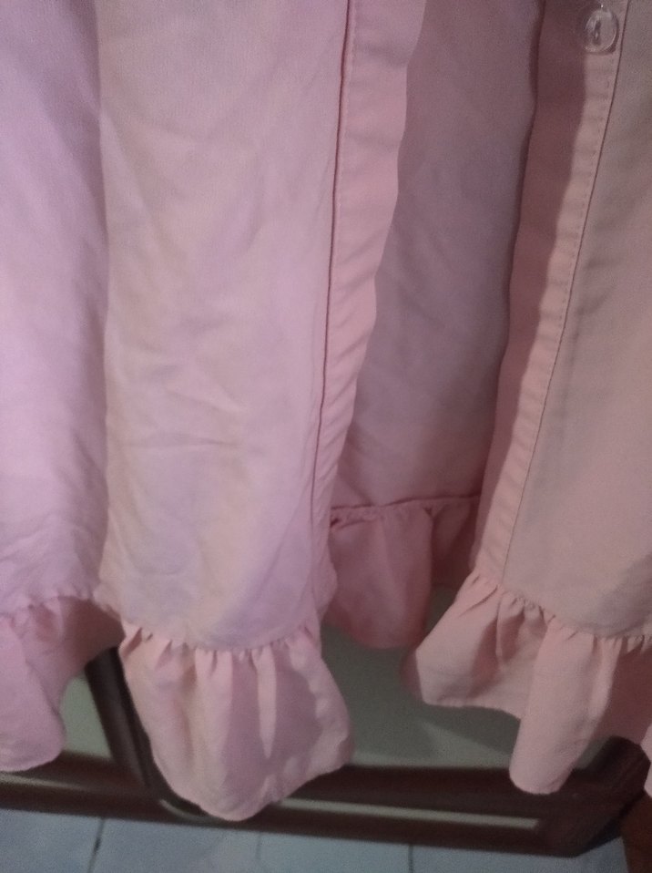 Pembe Uzun Kollu Kadın Elbisesi - Görsel 3