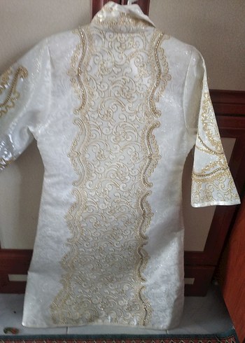 Klasik İşlemeli Beyaz Çocuk Takımı - Görsel 3