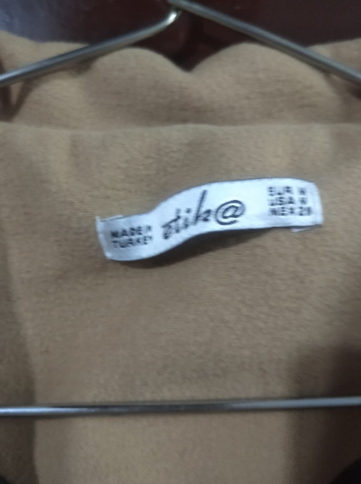 Bej Kadın Midi Süet Kaban - Görsel 4