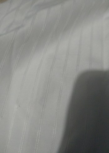 Beyaz Keten Erkek uzun Kollu Gömlek - Görsel 2