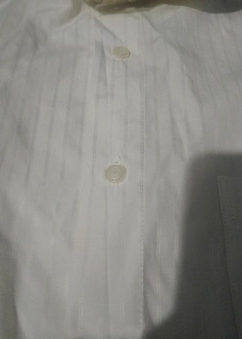 Beyaz Keten Erkek uzun Kollu Gömlek - Görsel 6