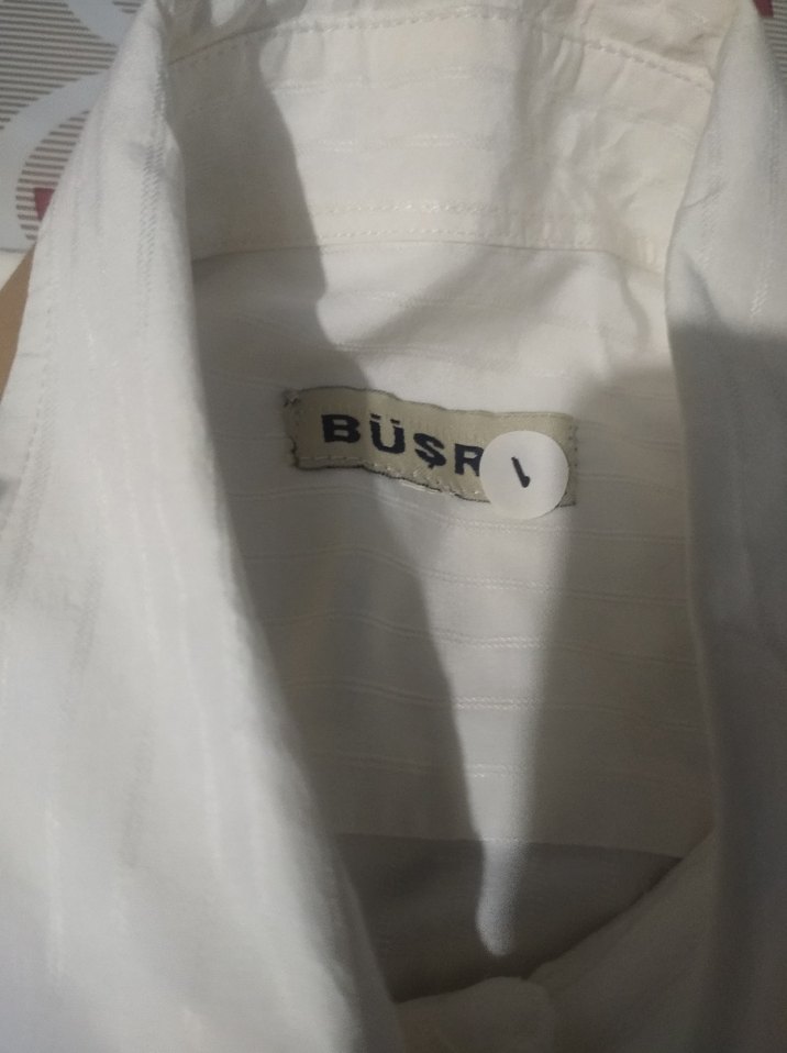 Beyaz Keten Erkek uzun Kollu Gömlek - Görsel 4