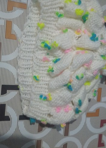 Renkli Detaylı Örgü Bohem Kadın Bere - Görsel 2