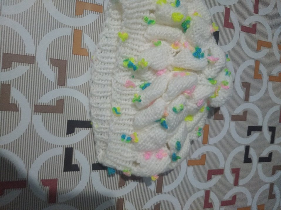 Renkli Detaylı Örgü Bohem Kadın Bere - Görsel 2