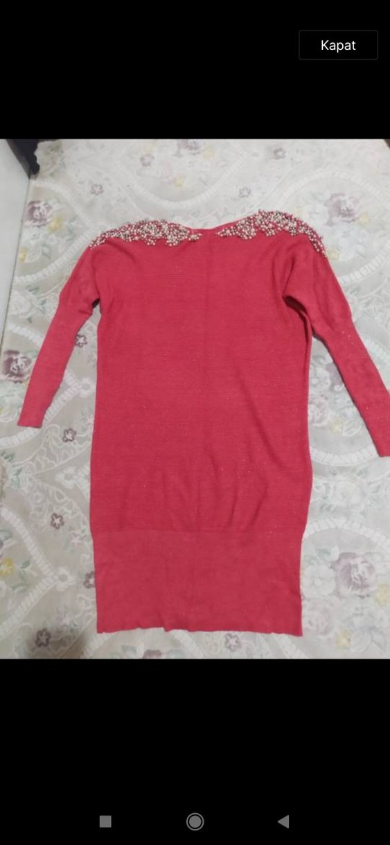 Siyah Triko Kadın Midi Elbise - Görsel 2