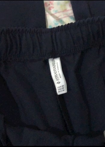 Lacivert Salaş Kadın Kumaş Pantolon - Görsel 3