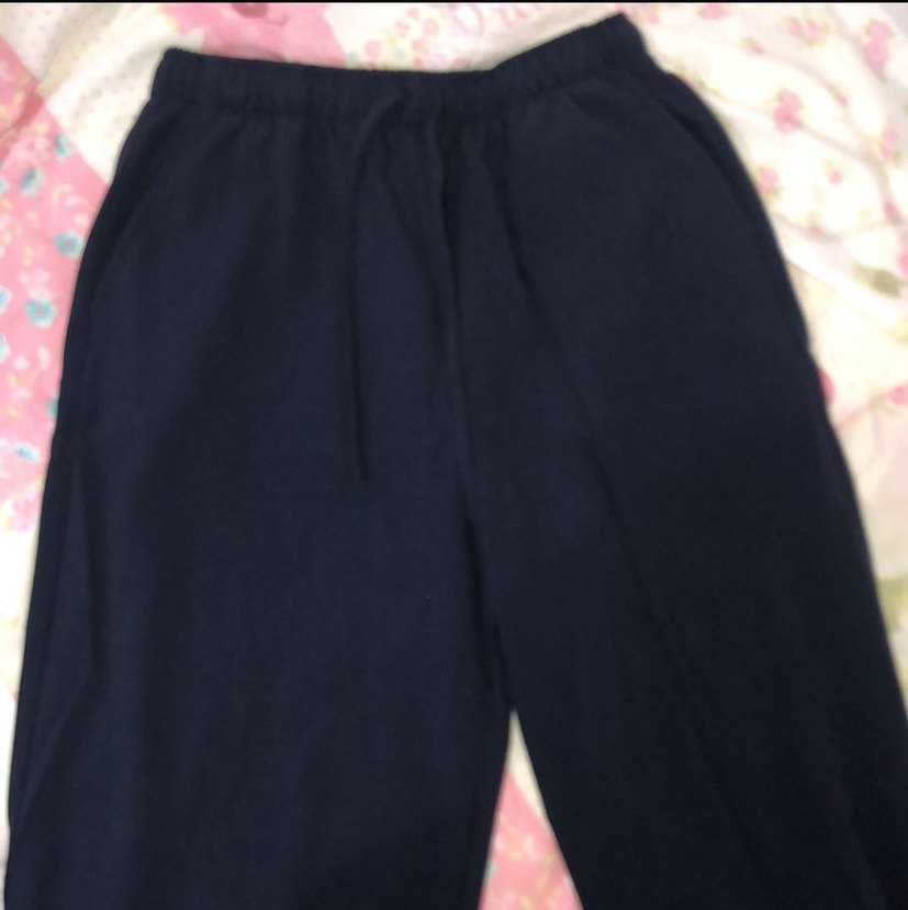 Lacivert Salaş Kadın Kumaş Pantolon - Görsel 2