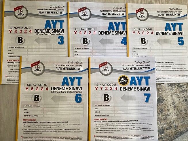 Özdebir 3-4-5-6-7. Denemeler