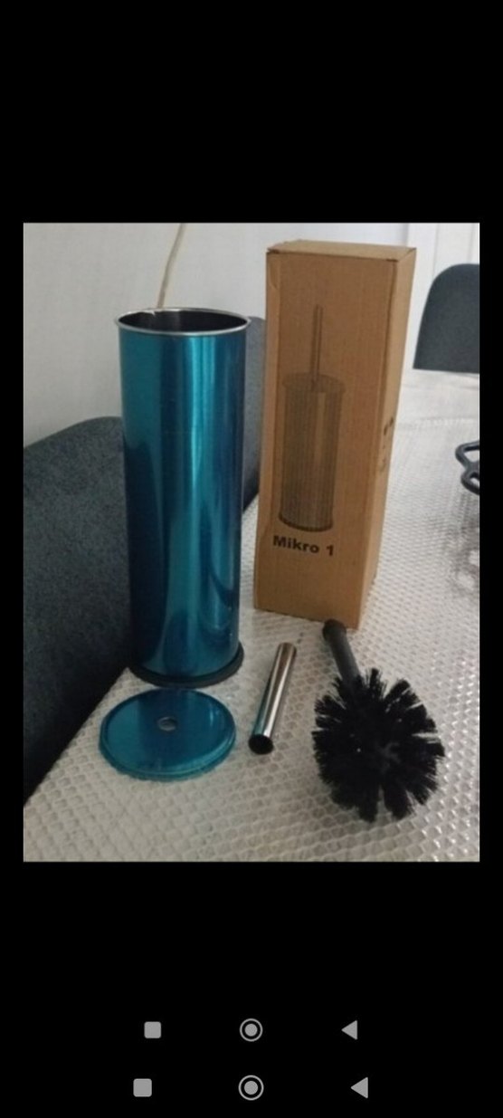 Gri Metal tuvalet fırçası - Görsel 2