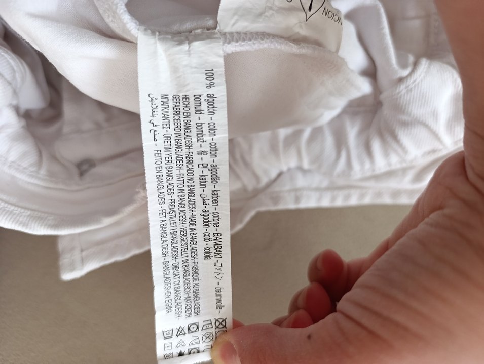 Zara Yüksek Bel Beyaz Denim Şort — görsel 3/10