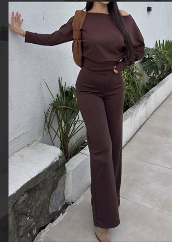 Kahverengi Kadın Uzun Kollu Takım - Görsel 2