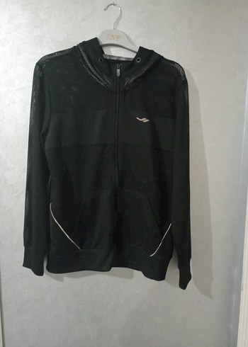 Siyah Fermuarlı Kadın Sweatshirt