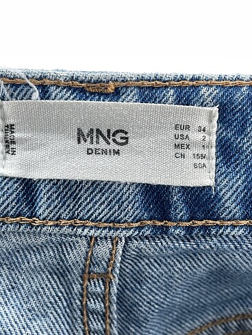 34 Beden mavi Renk Mango Jean / Kot %70 İndirimli.