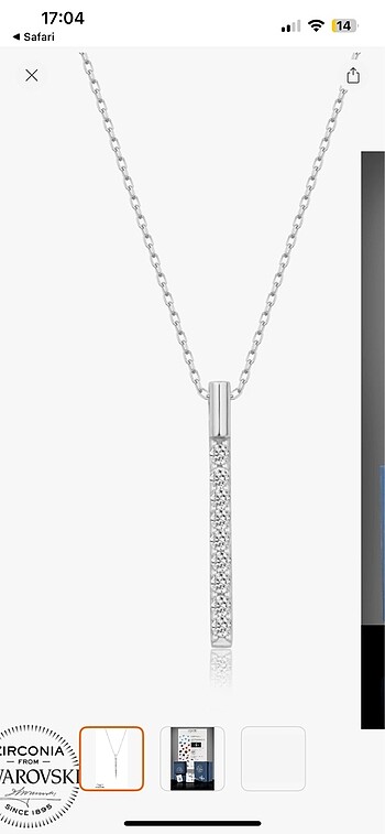 swarovski Swarovski kolye 925 ayar gümüş