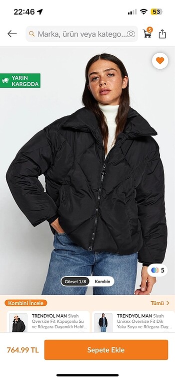 Trendyolmilla mont oversize