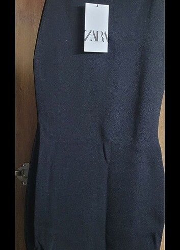 Zara Zara askılı triko mini elbise