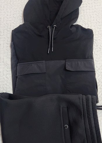 Siyah Kapüşonlu Erkek pijama takım - Görsel 5