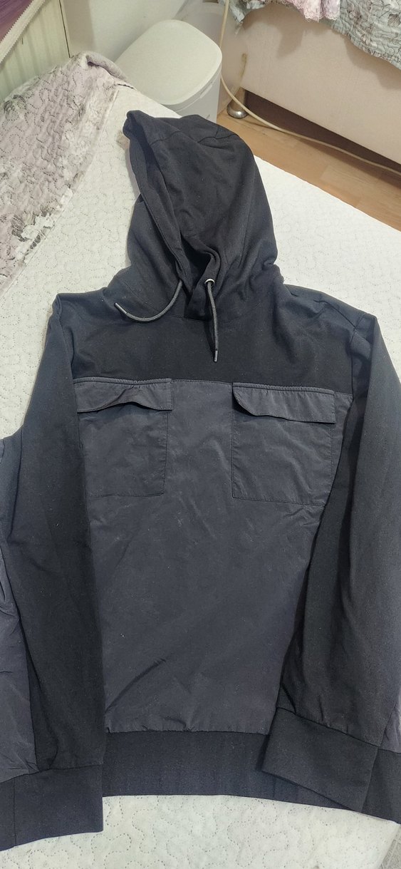 Siyah Kapüşonlu Erkek pijama takım - Görsel 4