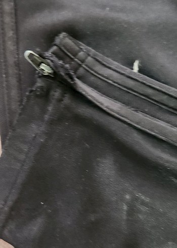 Erkek Siyah Fermuarlı Dar Kesim Eşofman Altı - Görsel 4