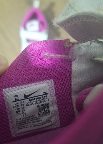 Nike Kız Çocuk Pembe Cırt Cırtlı Orijinal Spor Ayakkabı - Görsel 6