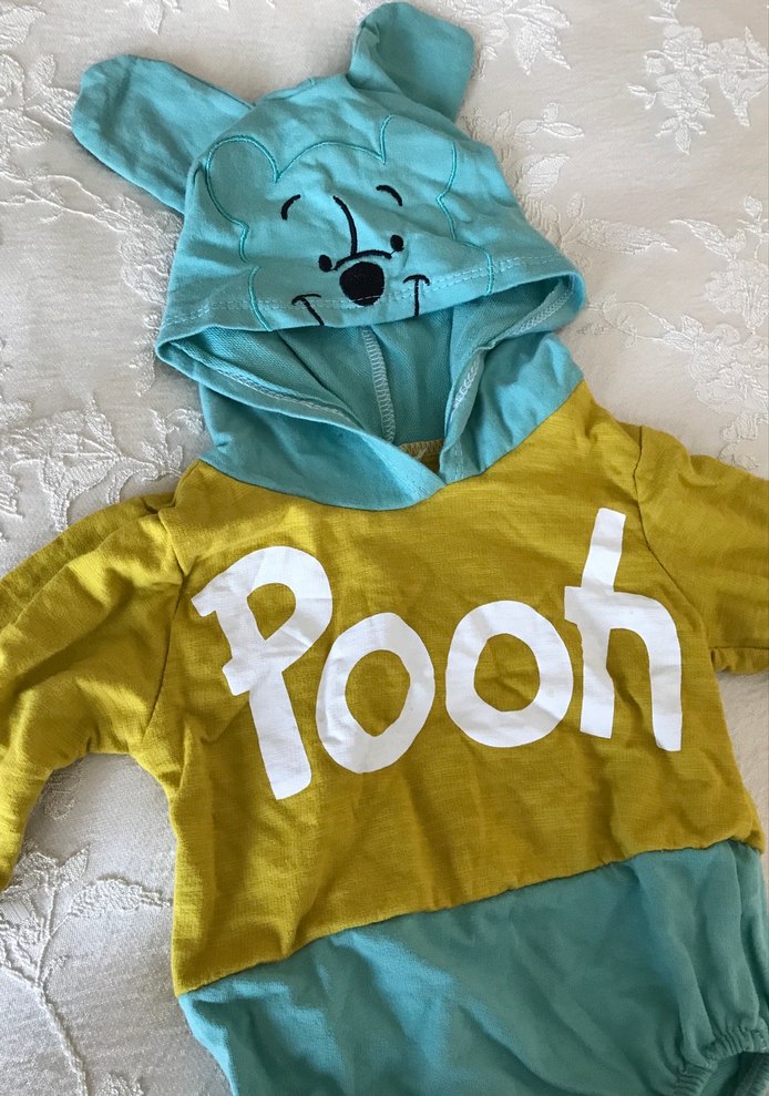 Kapüşonlu Uzun Kollu Bebek Tulum Sarı Mavi - Görsel 2