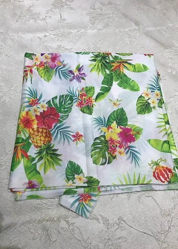 Renkli Çiçek Desenli Bohem Masa Örtüsü - Görsel 4