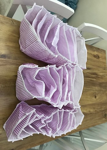 Pembe Çizgili Dolap Düzenleyici 3lü - Görsel 4