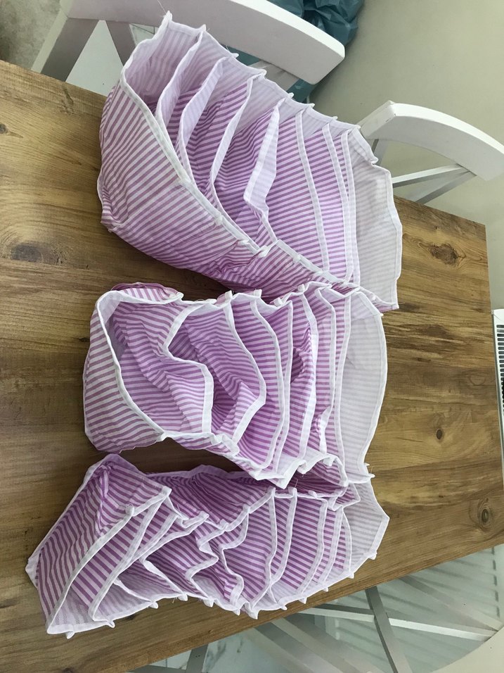 Pembe Çizgili Dolap Düzenleyici 3lü - Görsel 4