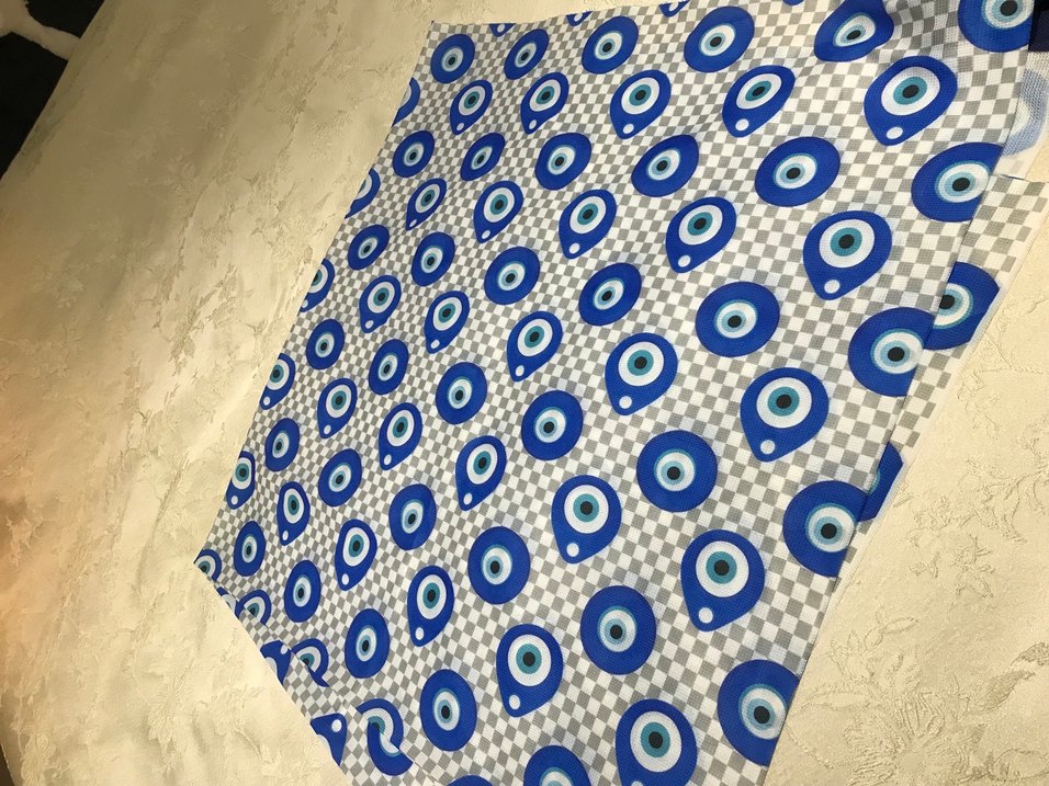 Mavi nazar boncuğu Masa Örtüsü - Görsel 3