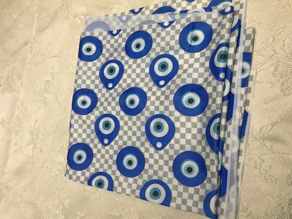 Mavi nazar boncuğu Masa Örtüsü - Görsel 4