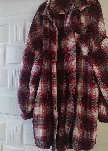 LC Waikiki Kirmizi Ekose Oversize Gomlek