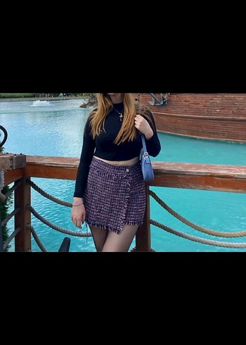 Pembe Mini şort etek - Görsel 3